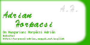 adrian horpacsi business card