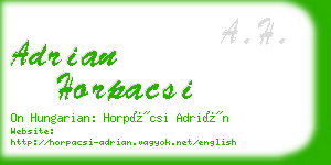 adrian horpacsi business card
